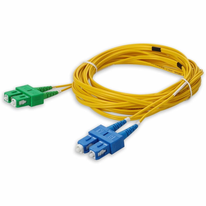 AddOn 4m ASC to SC Yellow OS2 Duplex Microboot, Snagless OFNR (Riser-Rated) SMF Fiber Patch Cable - Thumbnail 1