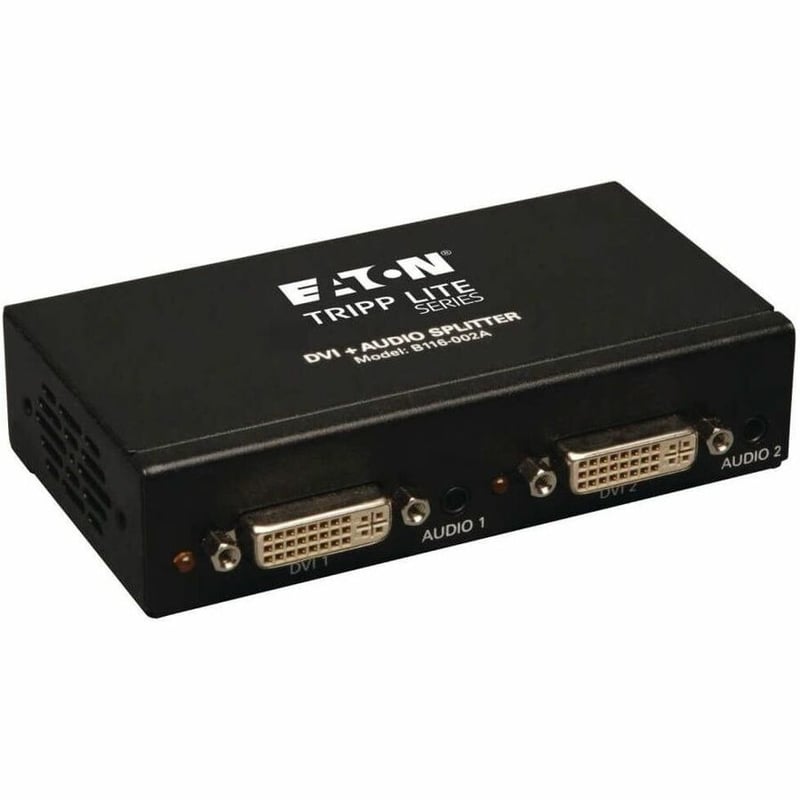Tripp Lite by Eaton 2-Port DVI Splitter with Audio and Signal Booster Single-Link 1920x1200 at 60Hz/1080p (DVI F/2xF) TAA - Thumbnail 2
