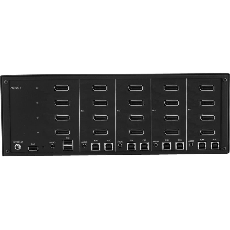 Black Box Secure KVM Switch, DisplayPort, 4-Port, CAC, NIAP 3.0 (Quad Head) - Thumbnail 3