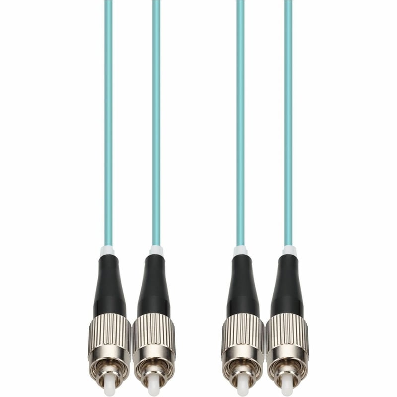 AddOn 5m FC to FC Aqua OM4 Duplex OFNR (Riser-Rated) Fiber Patch Cable - Thumbnail 1