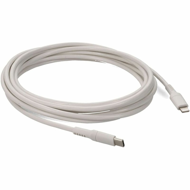 6ft (2m) USB-C 3.1 Male to Lightning Male Sync and Charge White Cable - Thumbnail 3