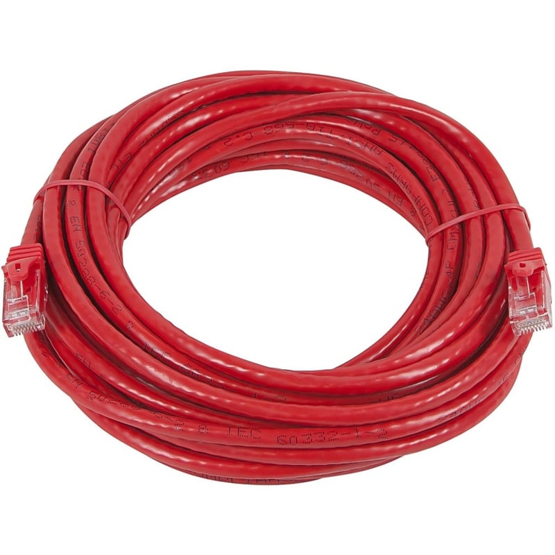Monoprice FLEXboot Series Cat5e 24AWG UTP Ethernet Network Patch Cable, 50ft Red - Thumbnail 1