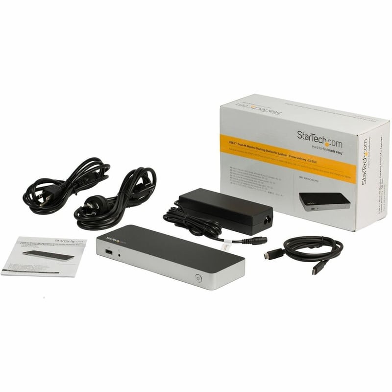StarTech.com USB C Dock - 4K Dual Monitor HDMI & DisplayPort USB Type-C Docking Station - 60W Power Delivery, SD, 4-port USB 3.0 Hub, GbE - Thumbnail 3