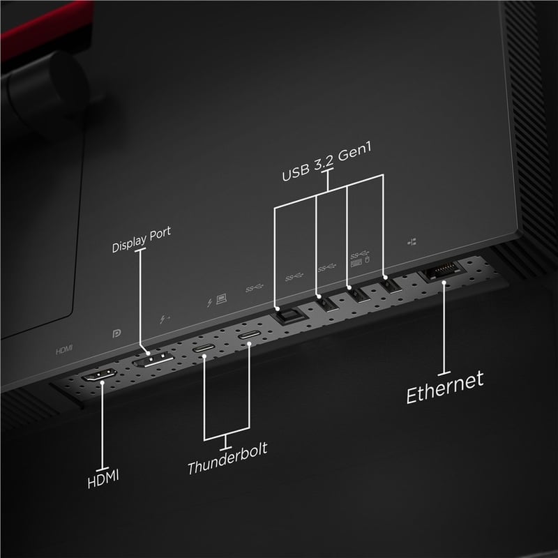 Lenovo ThinkVision P40w-20 40" Class Webcam WUHD Curved Screen LCD Monitor - 21:9 - Raven Black - Thumbnail 5