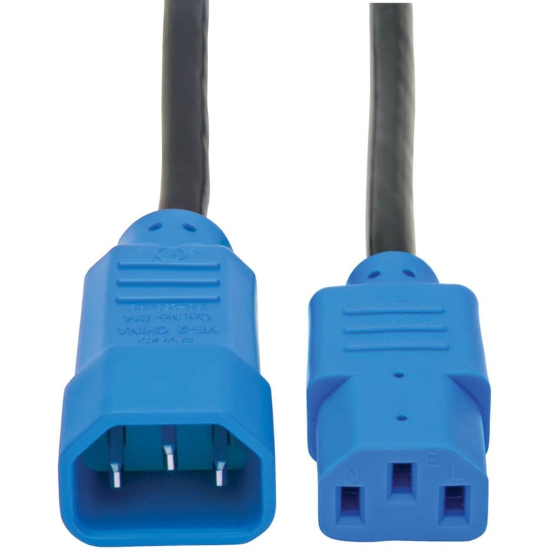 Tripp Lite by Eaton PDU Power Cord C13 to C14 - 10A 250V 18 AWG 4 ft. (1.22 m) Blue - Thumbnail 1