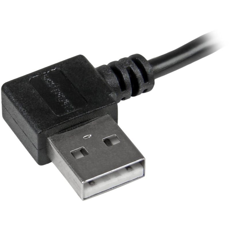 StarTech.com 2m 6 ft Micro-USB Cable with Right-Angled Connectors - M/M - USB A to Micro B Cable - Thumbnail 3