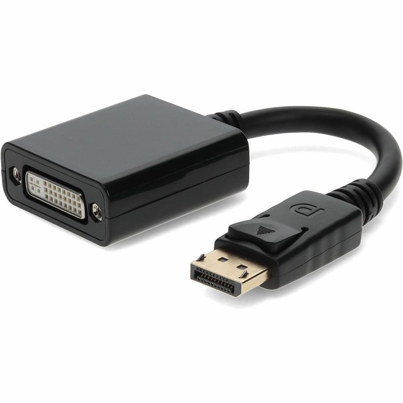 5PK DisplayPort 1.2 Male to DVI-I (29 pin) Female Black Adapters Which Requires DP++ For Resolution Up to 2560x1600 (WQXGA) - Thumbnail 1