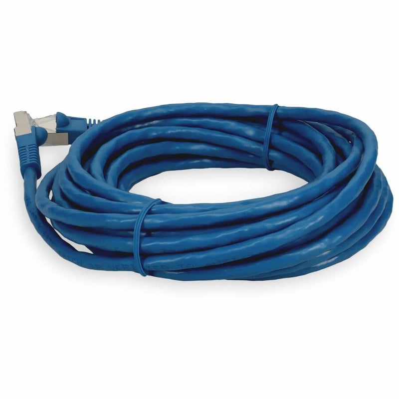 AddOn 15ft Blue CAT 7 Shielded (S/FTP) PVC Ethernet Cable Snagless Bubble Boot RJ-45 M/M - Thumbnail 3