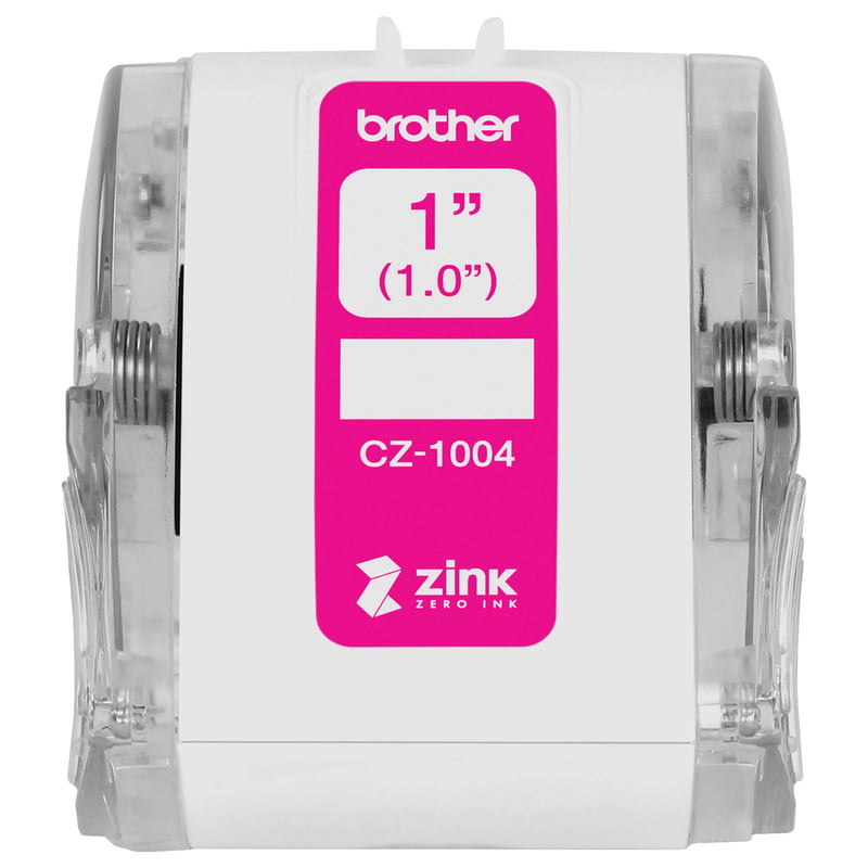 Brother Genuine CZ-1004 continuous length 1" (1.0") 25 mm wide x 16.4 ft. (5 m) long label roll featuring ZINK Zero Ink technology - Thumbnail 4