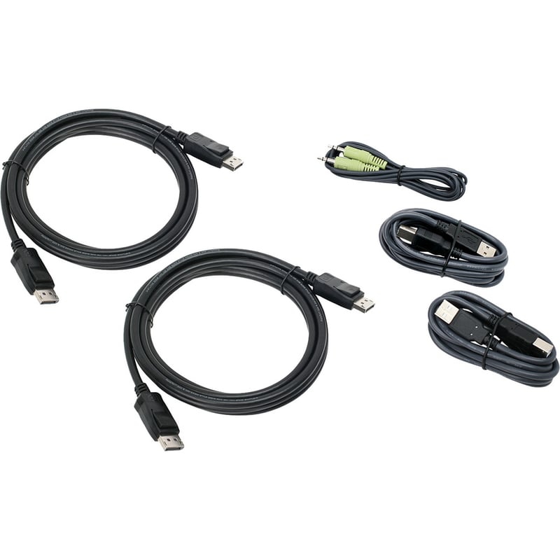 IOGEAR 10 Ft. Dual View DisplayPort, USB KVM Cable Kit with Audio (TAA) - Thumbnail 2