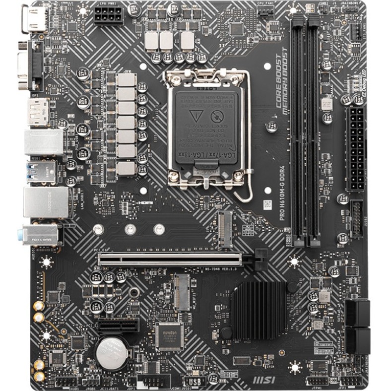 MSI H610M-G DDR4 Gaming Desktop Motherboard - Intel H610 Chipset - Socket LGA-1700 - Thumbnail 2