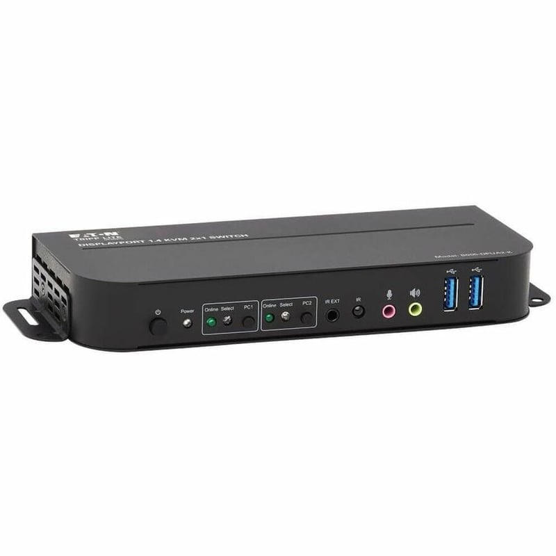 Tripp Lite by Eaton 2-Port DisplayPort/USB KVM Switch - 4K 60 Hz HDR HDCP 2.2 IR DP 1.4 USB Sharing USB 3.0 Cables - Thumbnail 1