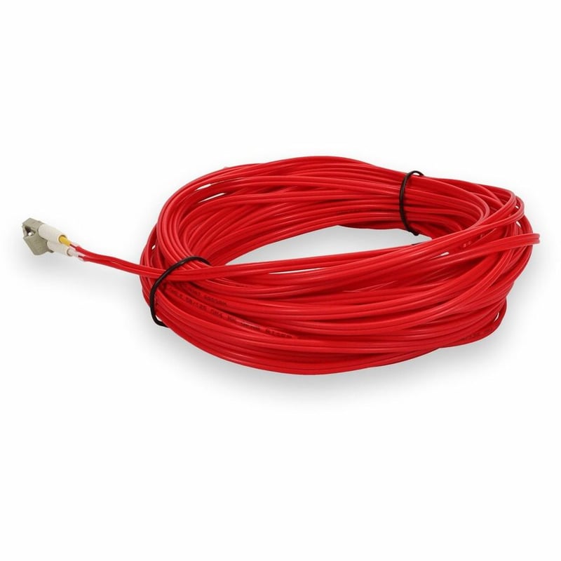 AddOn 30m LC to LC Red OM4 Duplex OFNR (Riser-Rated) Fiber Patch Cable - Thumbnail 3