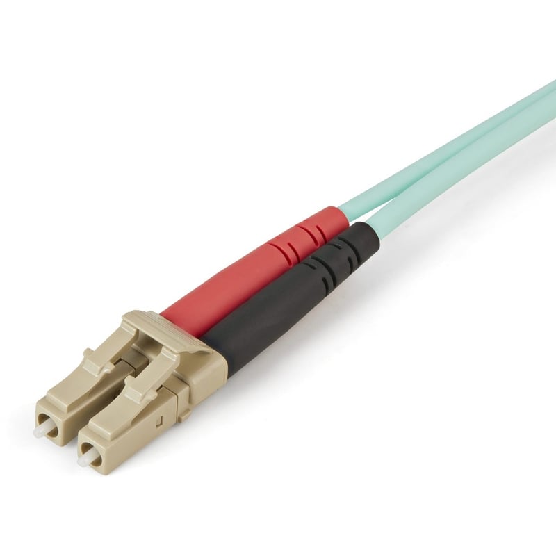 StarTech.com 2m (6ft) LC/UPC to LC/UPC OM4 Multimode Fiber Optic Cable, 50/125m LOMMF/VCSEL Zipcord Fiber, 100G, LSZH Fiber Patch Cord - Thumbnail 2
