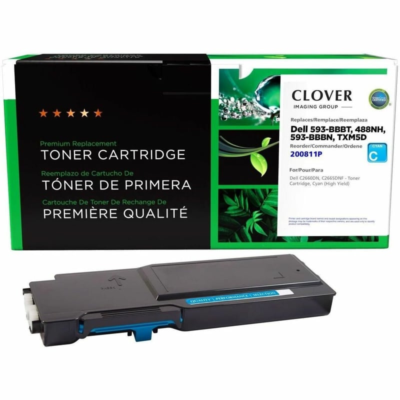 Clover Imaging Remanufactured High Yield Cyan Toner Cartridge for Dell C2660 - Thumbnail 1