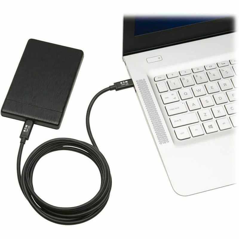 Tripp Lite by Eaton Thunderbolt 3 Passive Cable (M/M) - 20 Gbps 5A 100W Power Delivery 4K/60 Hz 2M (6.56 ft.) Black - Thumbnail 4