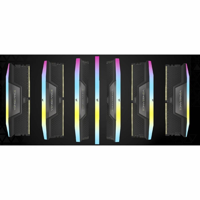 Corsair Vengeance RGB 64GB (2x32GB) DDR5 DRAM 6400MT/s C32 Memory Kit - Black
