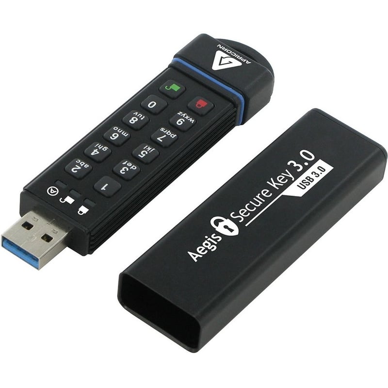 Apricorn 16GB Aegis Secure Key USB 3.0 Flash Drive - Thumbnail 2