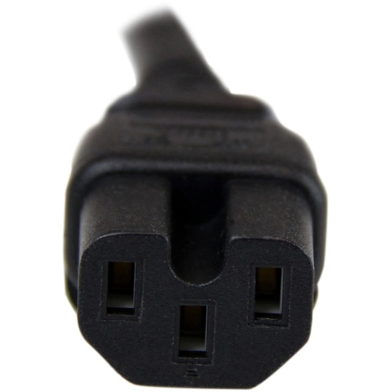 StarTech.com 8ft (2.4m) Heavy Duty Power Cord, NEMA5-15P to C15, 15A 125V, 14AWG, Replacement AC Computer PC Power Supply Cable - Thumbnail 3