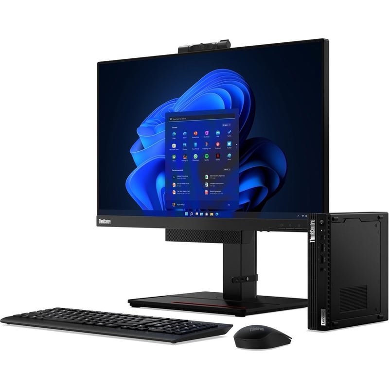 Lenovo ThinkCentre M90q Gen 3 11U5005AUS Desktop Computer - Intel Core i5 12th Gen i5-12500 Hexa-core (6 Core) 2 GHz - 16 GB RAM DDR5 SDRAM - 512 GB NVMe M.2 PCI Express PCI Express NVMe 4.0 x4 SSD - Tiny - Black - Thumbnail 2