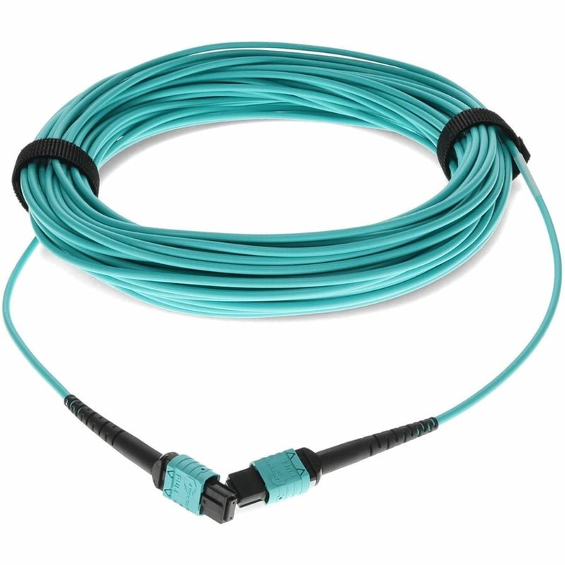 AddOn 13m MPO/UPC to MPO/UPC Aqua OM4 OFNP (Plenum-Rated) 12-Strand Fiber Patch Cable