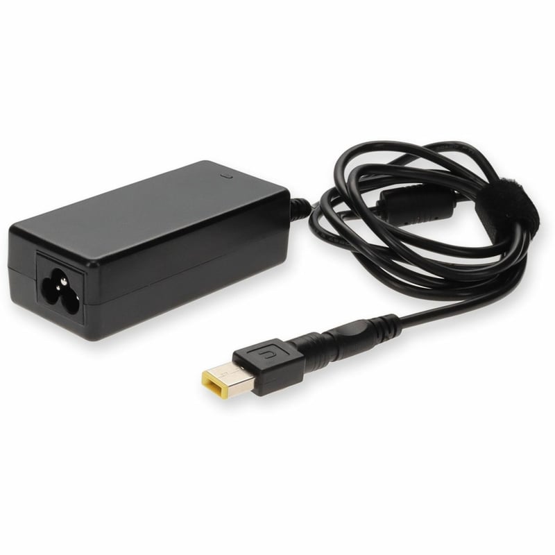 AddOn Lenovo 0C19880 Compatible 45W 20V at 2.25A Black Slim Tip Laptop Power Adapter and Cable - Thumbnail 1