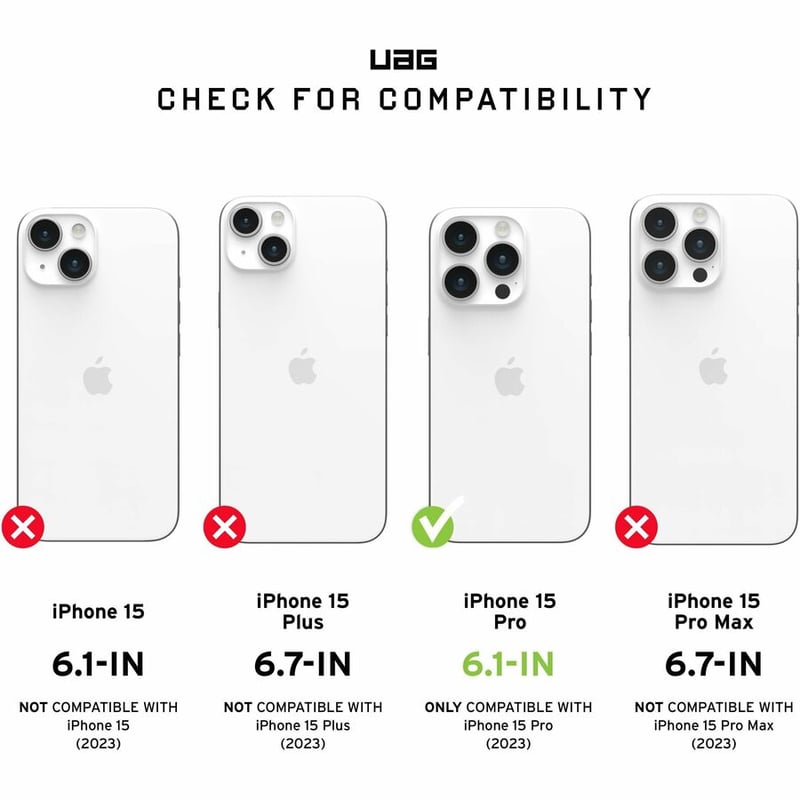 Urban Armor Gear Pathfinder iPhone 15 Pro Case - Silver - Thumbnail 2
