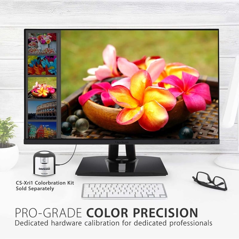 ViewSonic VP2756-2K 27 Inch Premium IPS 1440p Ergonomic Monitor with Ultra-Thin Bezels, Color Accuracy, Pantone Validated, HDMI, DisplayPort and USB C for Professional Home and Office - Thumbnail 4
