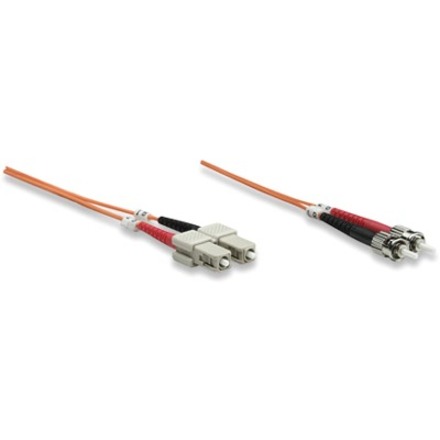 Intellinet Network Solutions Fiber Optic Patch Cable, ST/SC, OM1, 62.5/125, Multimode, Duplex, Orange, 10 ft (3 m) - Thumbnail 2