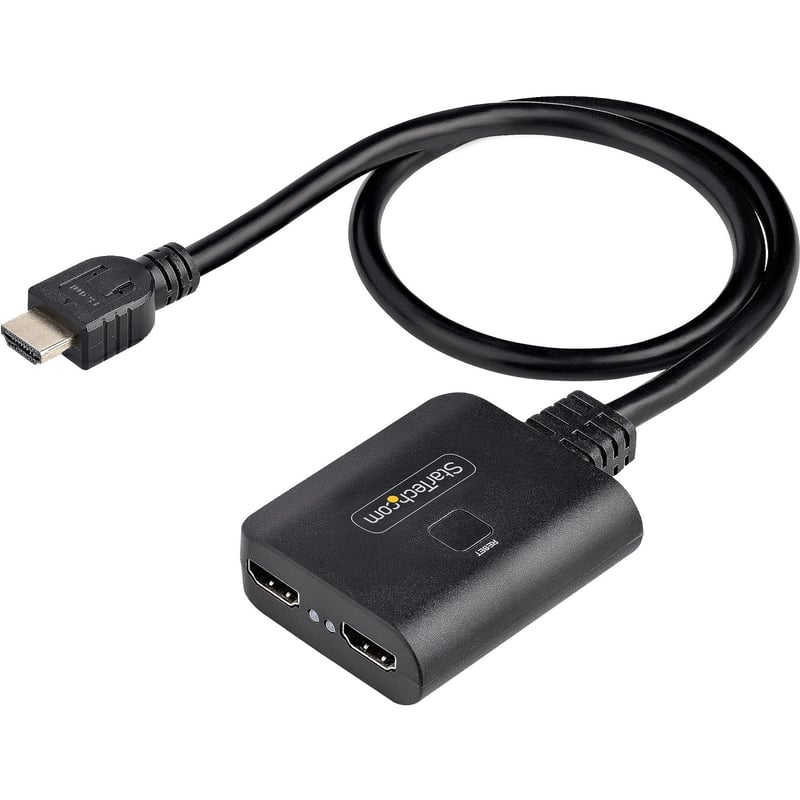 StarTech.com 2-Port HDMI Splitter, 4K 60Hz HDMI 2.0 Video, 4K HDMI Splitter 1 In 2 Out, 1x2 HDMI Display/Output Splitter, HDR/HDCP - Thumbnail 1