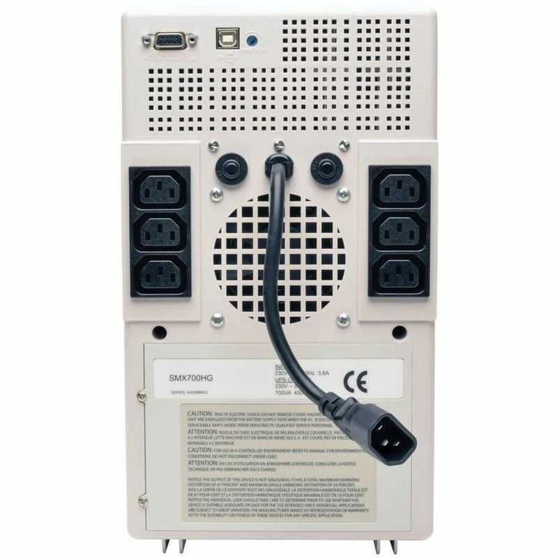 Tripp Lite by Eaton UPS SmartPro 230V 700VA 450W Medical-Grade Line-Interactive Tower UPS with 6 Outlets Full Isolation USB DB9 - Thumbnail 2