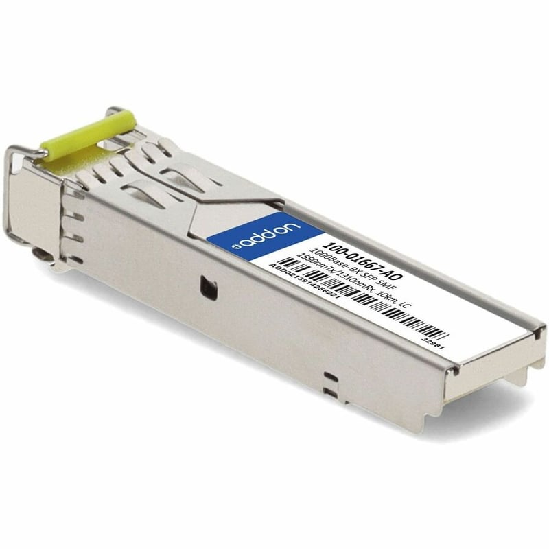 AddOn Calix 100-01667 Compatible TAA Compliant 1000Base-BX SFP Transceiver (SMF, 1550nmTx/1310nmRx, 10km, LC, Rugged) - Thumbnail 3
