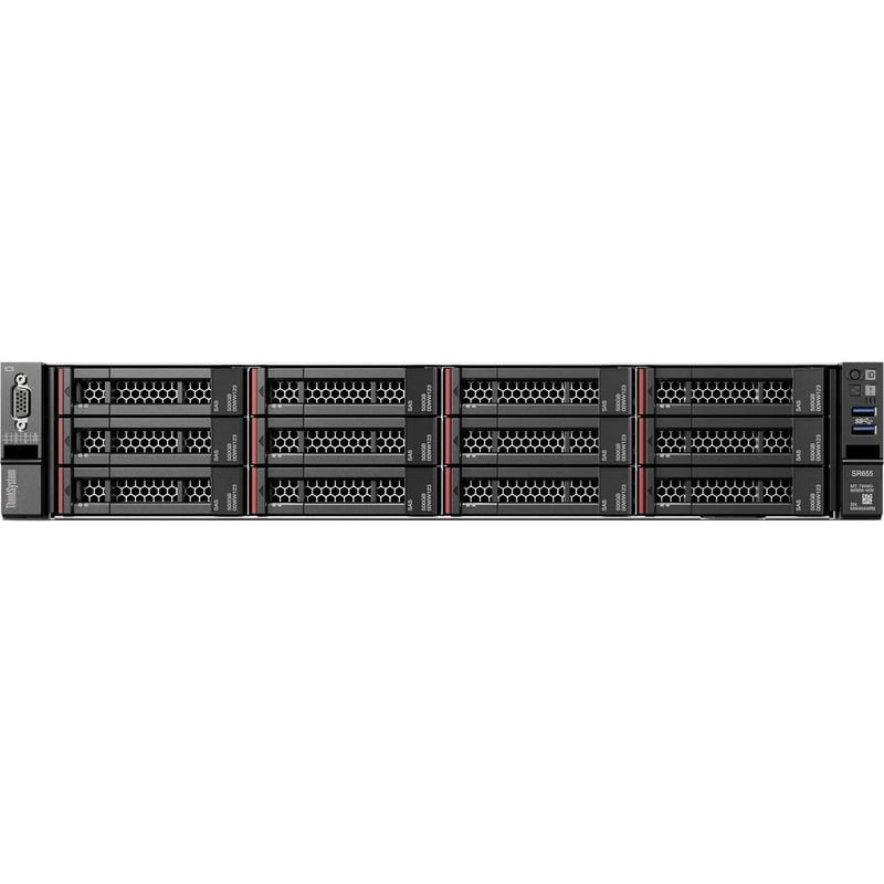 Lenovo ThinkSystem SR655 7Z01A04GNA 2U Rack Server - 1 EPYC 7282 2.40 GHz - 16 GB RAM - Serial ATA/600 Controller - Thumbnail 1