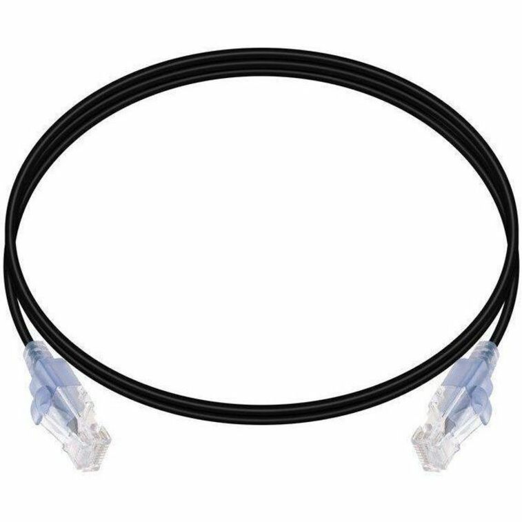 MONOPRICE CAT6A 5FT BLACK PATCH CABLE_ UTP_ 30AWG_ 10G_ PURE BARE COPPER_ SNAGLE - Thumbnail 3