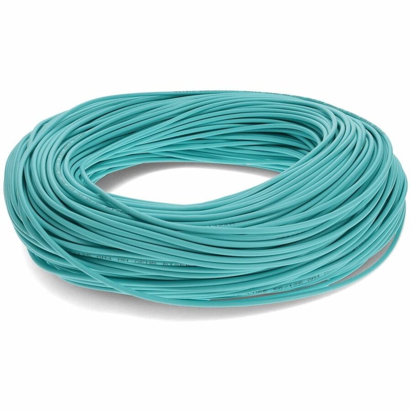 AddOn 150m MPO/UPC to MPO/UPC Aqua OM4 OFNR (Riser-Rated) 12-Strand Fiber Patch Cable - Thumbnail 4