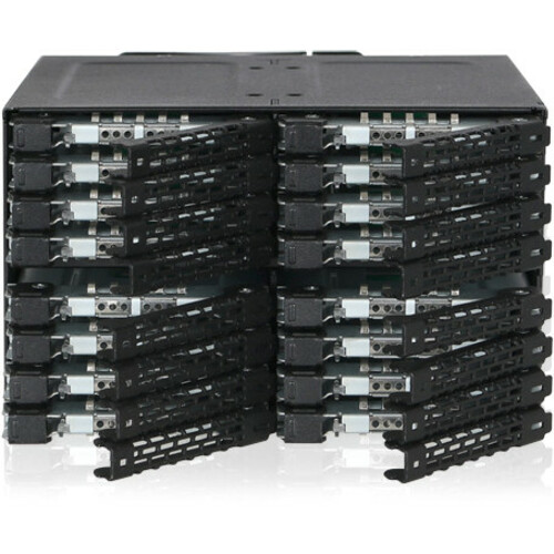 Icy Dock ToughArmor MB516SP-B Drive Enclosure for 5.25" - Serial ATA, Mini-SAS HD Host Interface Internal - Black