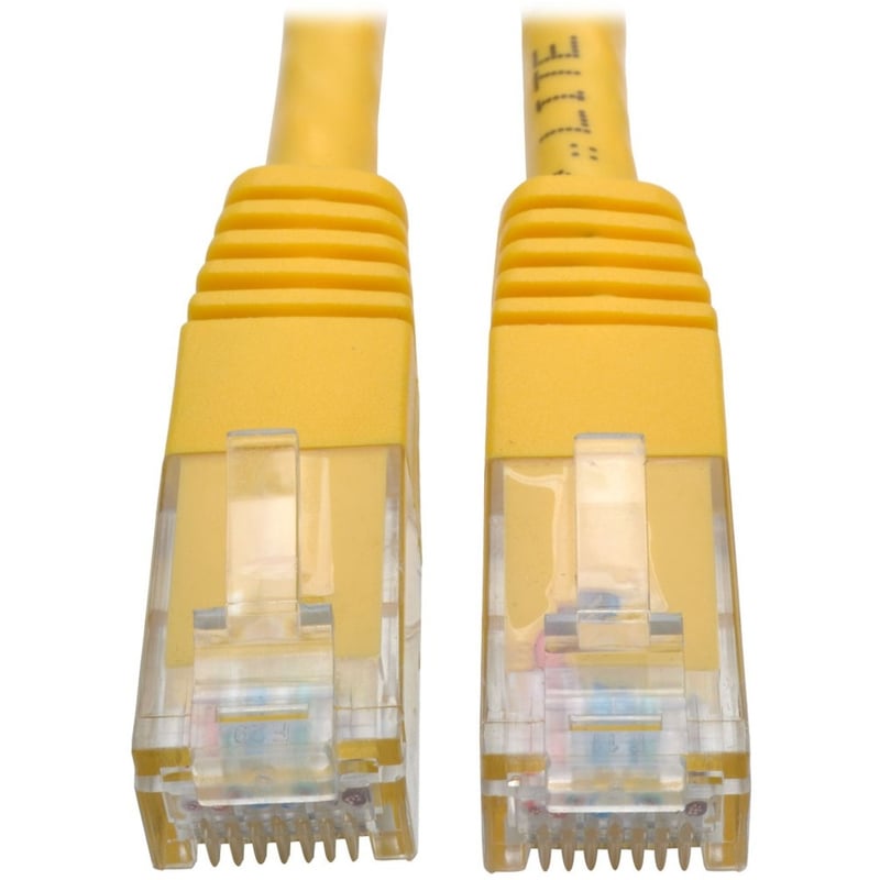 Eaton Tripp Lite Series Cat6 Gigabit Molded (UTP) Ethernet Cable (RJ45 M/M), PoE, Yellow, 2 ft. (0.61 m) - Thumbnail 1