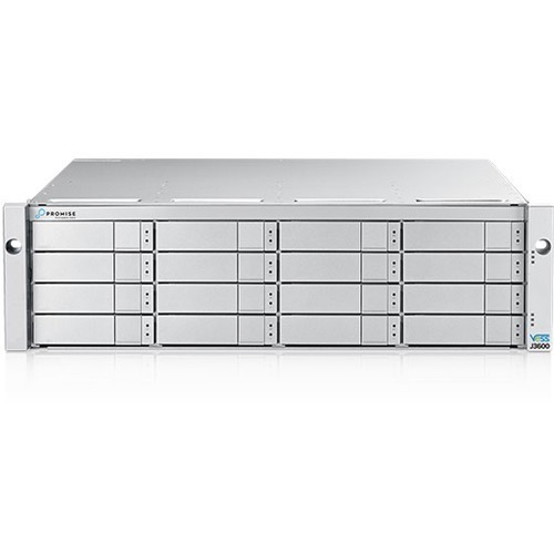 Promise Vess J3600SS Drive Enclosure - 12Gb/s SAS Host Interface - 3U Rack-mountable - Silver - Thumbnail 1