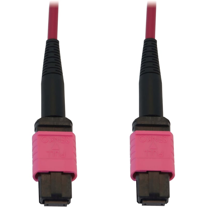 Tripp Lite by Eaton 100G Multimode 50/125 OM4 Fiber Optic Cable (12F MTP/MPO-PC F/F), LSZH, Magenta, 5 m (16.4 ft.) - Thumbnail 1