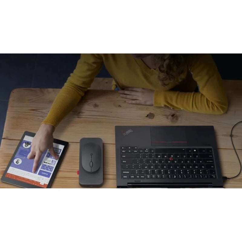 Lenovo Go Wireless Multi-Device Mouse (Storm Grey) - Thumbnail 3