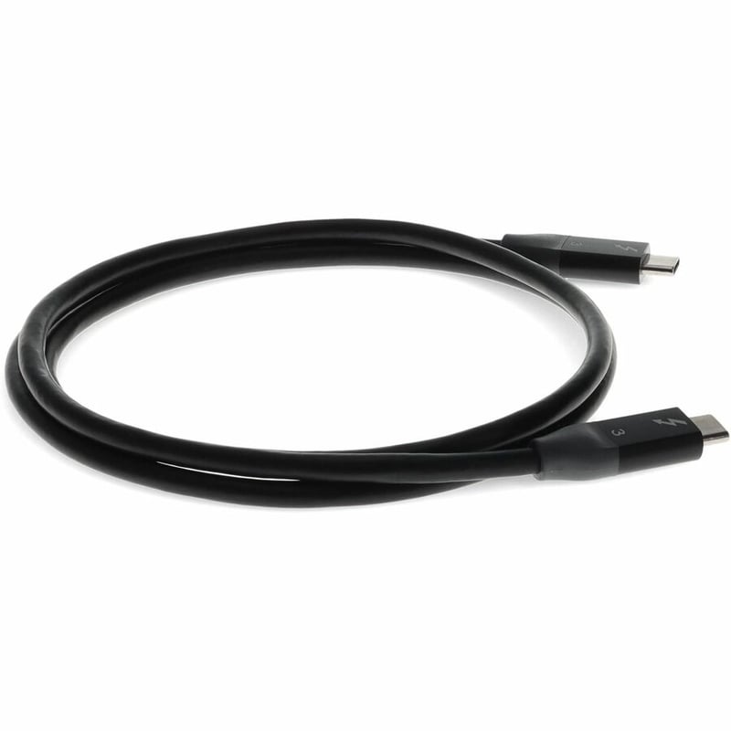 AddOn 1m USB C 3.1 Male to Male Black Cable - Thumbnail 5