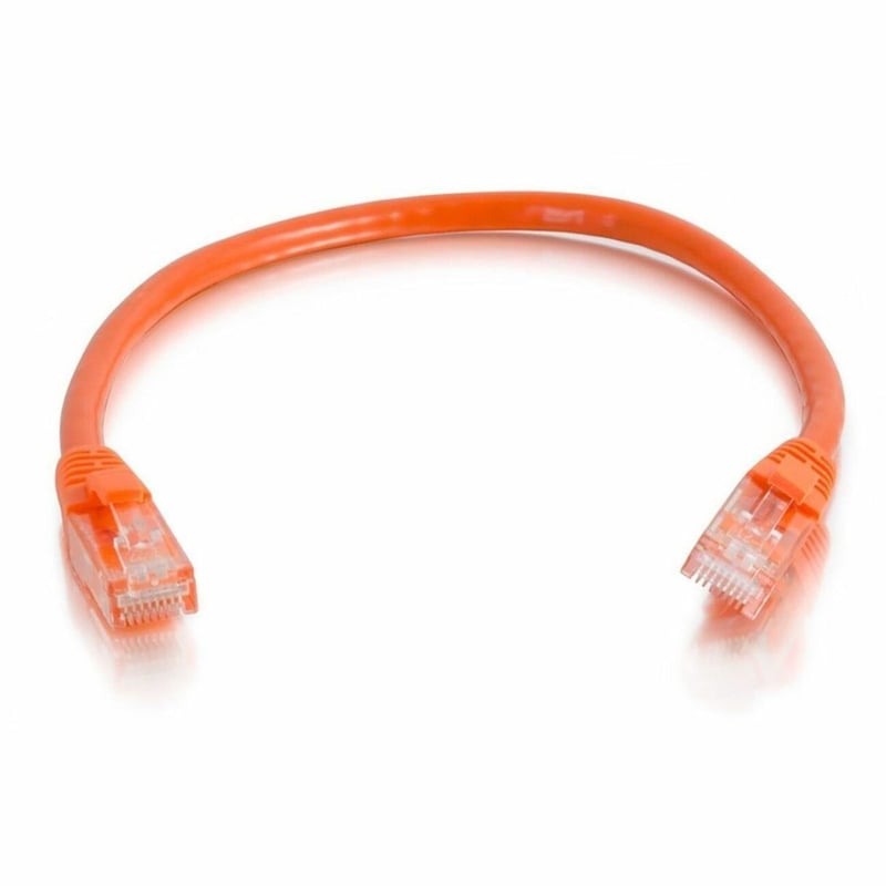 Quiktron Q-Series Patch Cords, CAT5E, Booted, Orange, 2 FT - Thumbnail 1