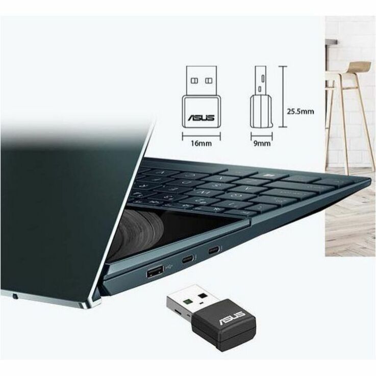 ASUS AX1800 DUAL-BAND AX1800 WIFI 6 NANO USB ADAPTER - Thumbnail 2