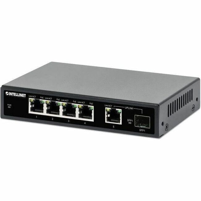 5-PORT GIGABIT ETHERNET POE+ SWITCH WITH SFP PORT - Thumbnail 1