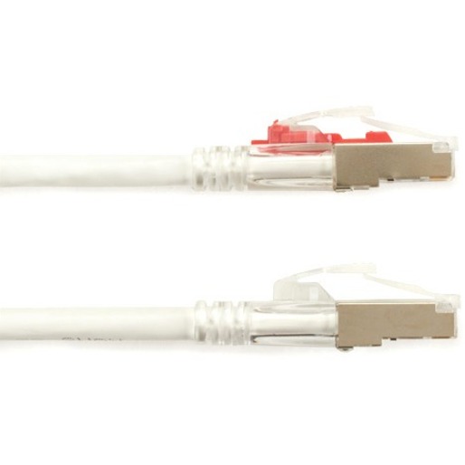 Black Box CAT6A 650-MHz Locking Snagless Patch Cable S/FTP CM PVC WH 10FT - Thumbnail 4