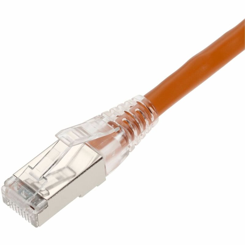 AddOn 18ft Orange CAT 6A Shielded PVC Ethernet Cable Snagless Easy Clear Boot RJ-45 M/M - Thumbnail 2
