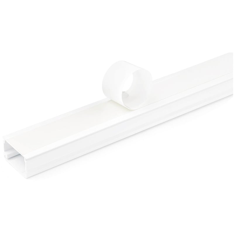 StarTech.com Cable Management Raceway w/ Adhesive Tape/Cover 1-1/8"(32mm)W x 3/4"(20mm)H x 6ft(1.8m)length, Network Cord Hider, UL Listed - Thumbnail 2