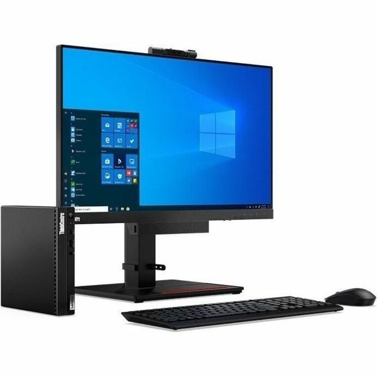 Lenovo ThinkCentre M75q Gen 2 11JN0089US Desktop Computer - AMD Ryzen 5 PRO 5650GE Hexa-core (6 Core) 3.40 GHz - 16 GB RAM DDR4 SDRAM - 256 GB M.2 PCI Express NVMe SSD - Tiny - Black - Thumbnail 3