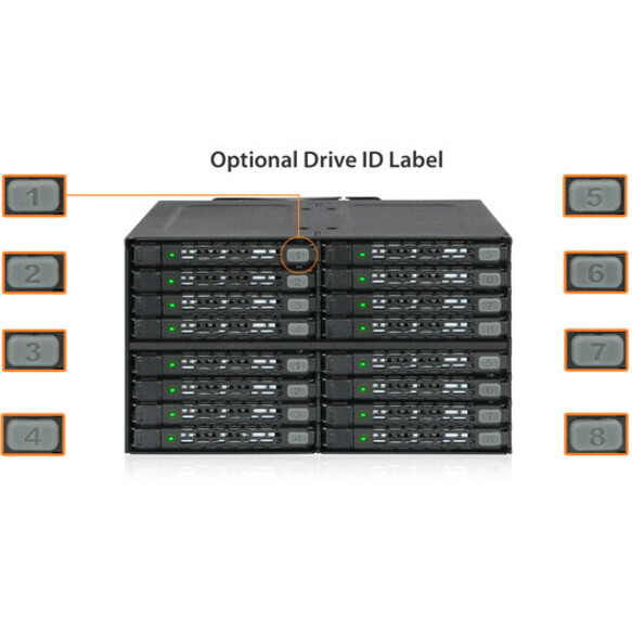 Icy Dock ToughArmor MB516SP-B Drive Enclosure for 5.25" - Serial ATA, Mini-SAS HD Host Interface Internal - Black - Thumbnail 3