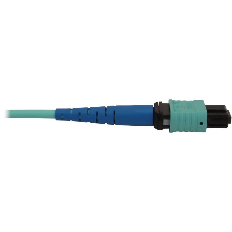 Eaton Tripp Lite Series 40/100/400G Multimode 50/125 OM3 Fiber Optic Cable (24F MTP/MPO-PC F/F), LSZH, Aqua, 5 m (16.4 ft.) - Thumbnail 4